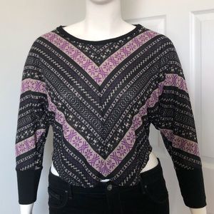 Toska Purple and Black Winter Pattern Shirt